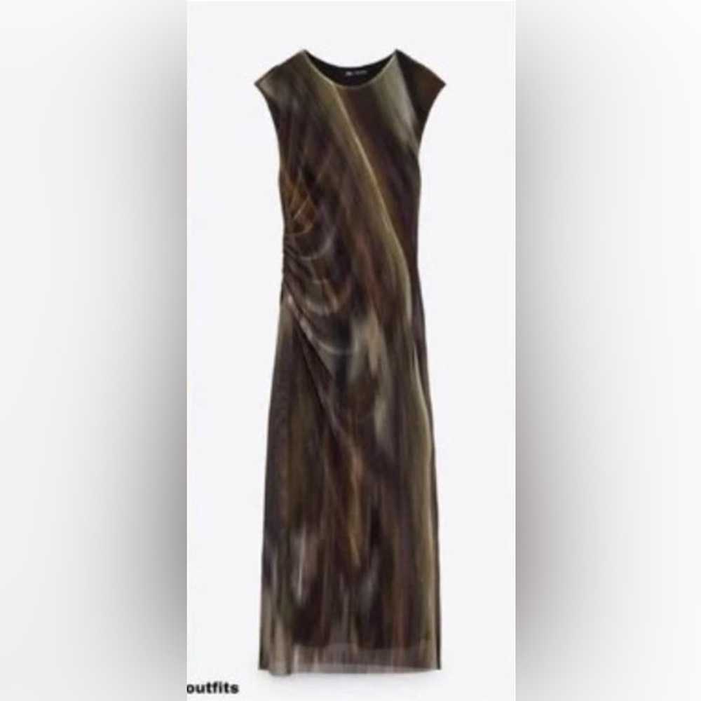 Zara multi colored/watercolor dress